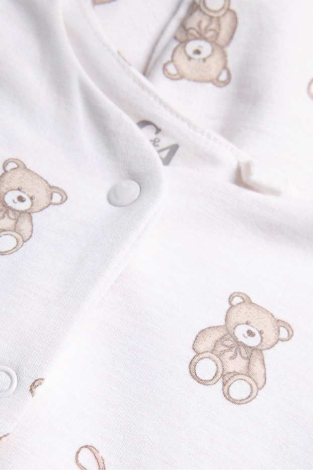 Bébés filles - Teddy bear - pyjama bébé - blanc crème