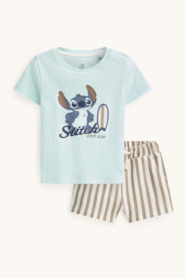Baby Jungen - Lilo & Stitch - Baby-Outfit - 2 teilig - braun / blau