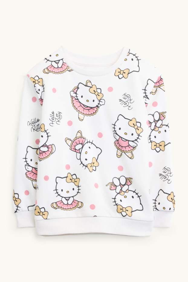 Děti - dívky - Hello Kitty - mikina - bílá