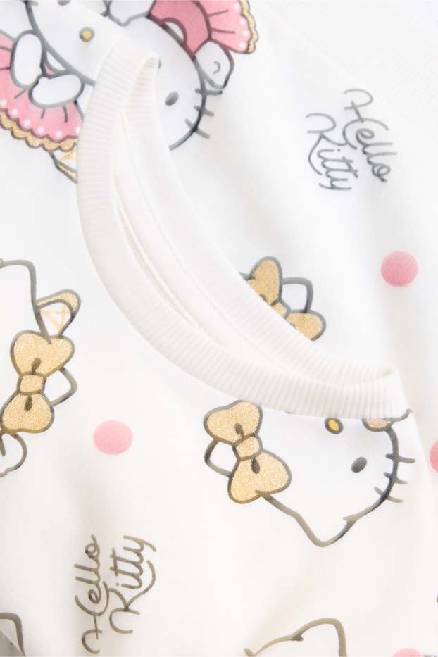 Děti - dívky - Hello Kitty - mikina - bílá
