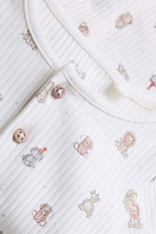 Unisex - Wilde dieren - rompertje - wit