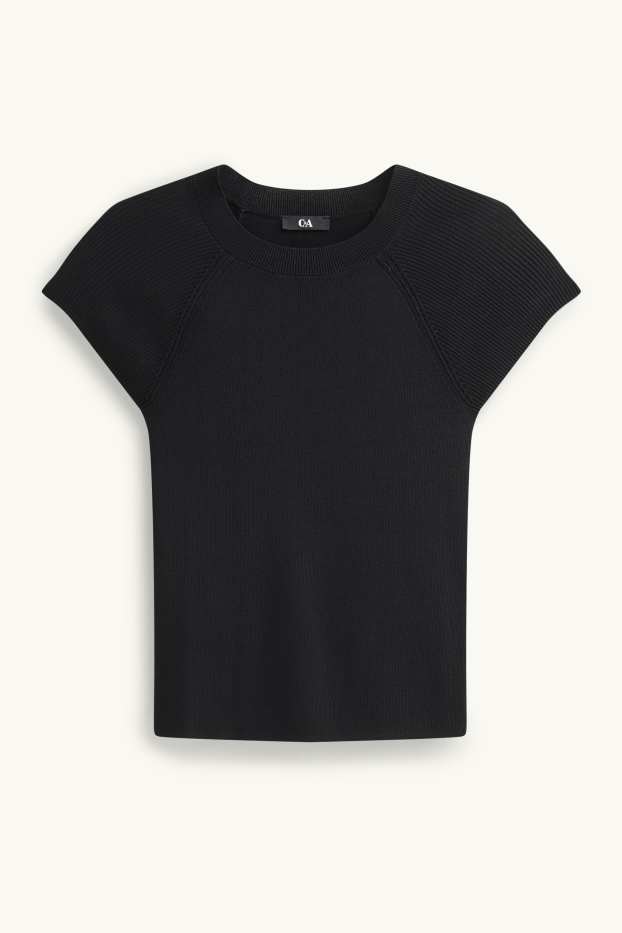 Donna - Maglione - a maniche corte - nero