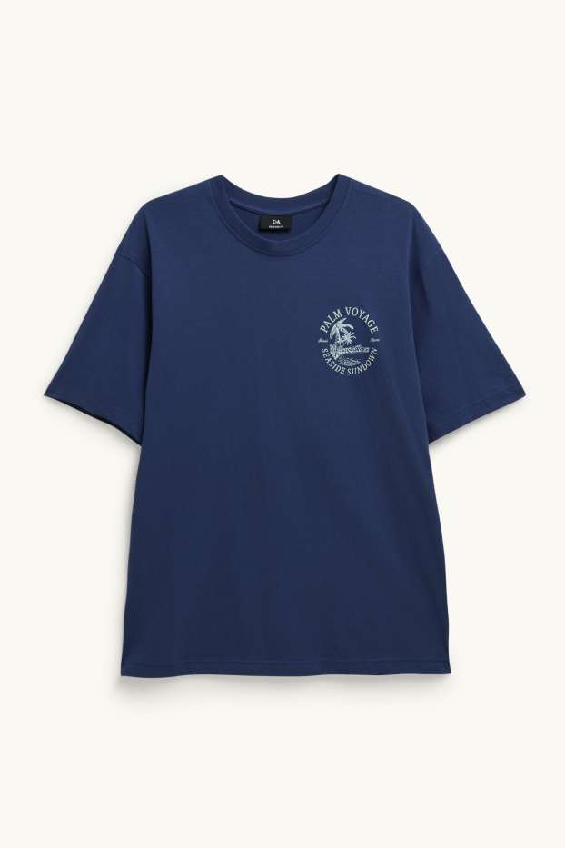 Herren - T-Shirt - Relaxed Fit - dunkelblau