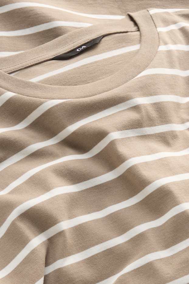 Herren - T-Shirt - Regular Fit - gestreift - beige