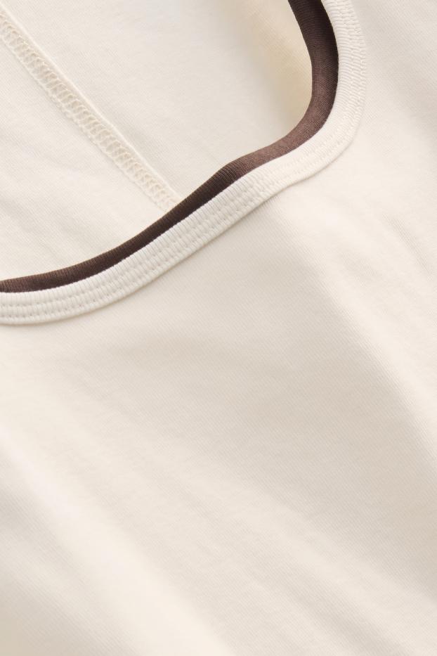Women - Top - 2-in-1 look - white
