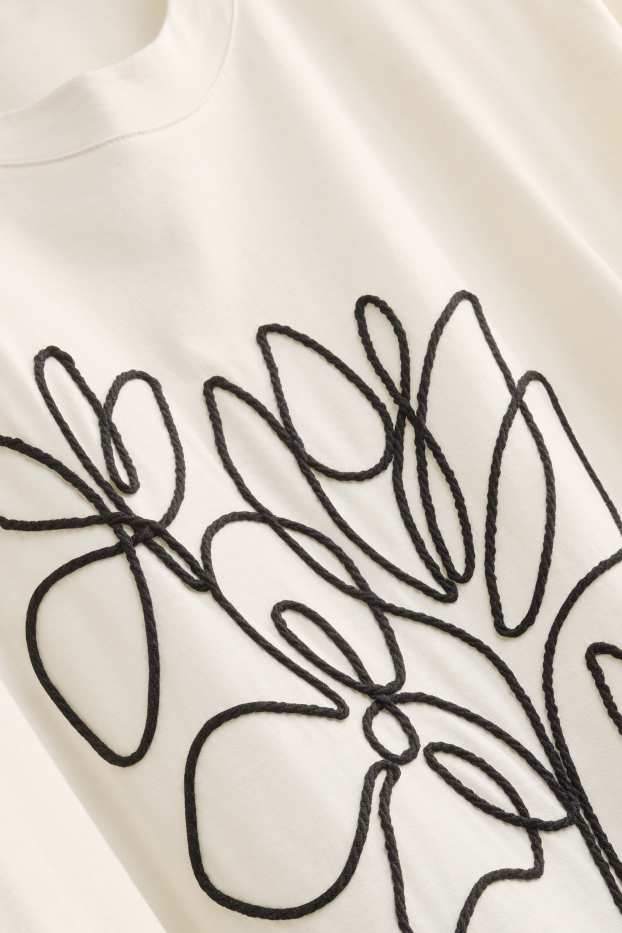 Femmes - T-shirt - relaxed fit - blanc