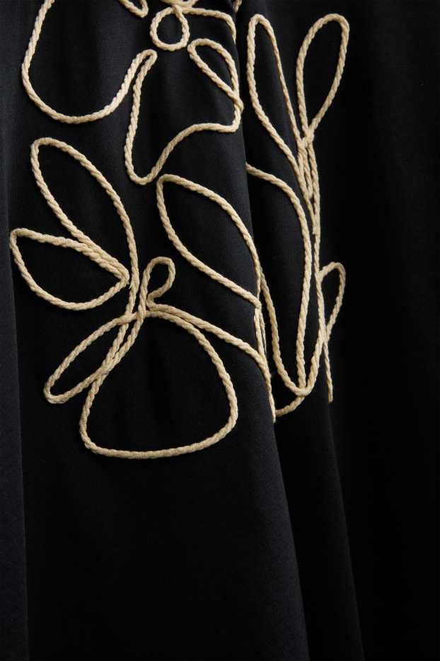 Damen - T-Shirt - Relaxed Fit - schwarz