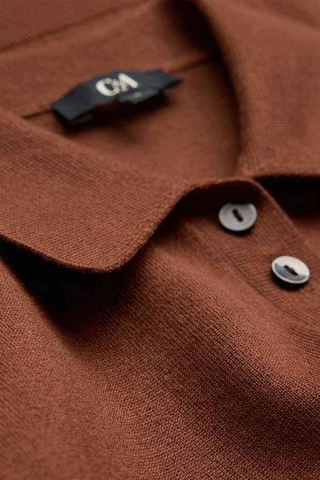 Damen - Strick-Top - dunkelbraun