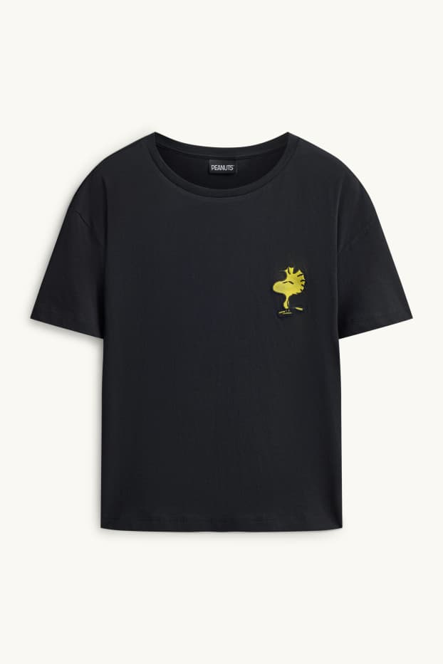Dames - T-shirt - regular fit - Peanuts - zwart
