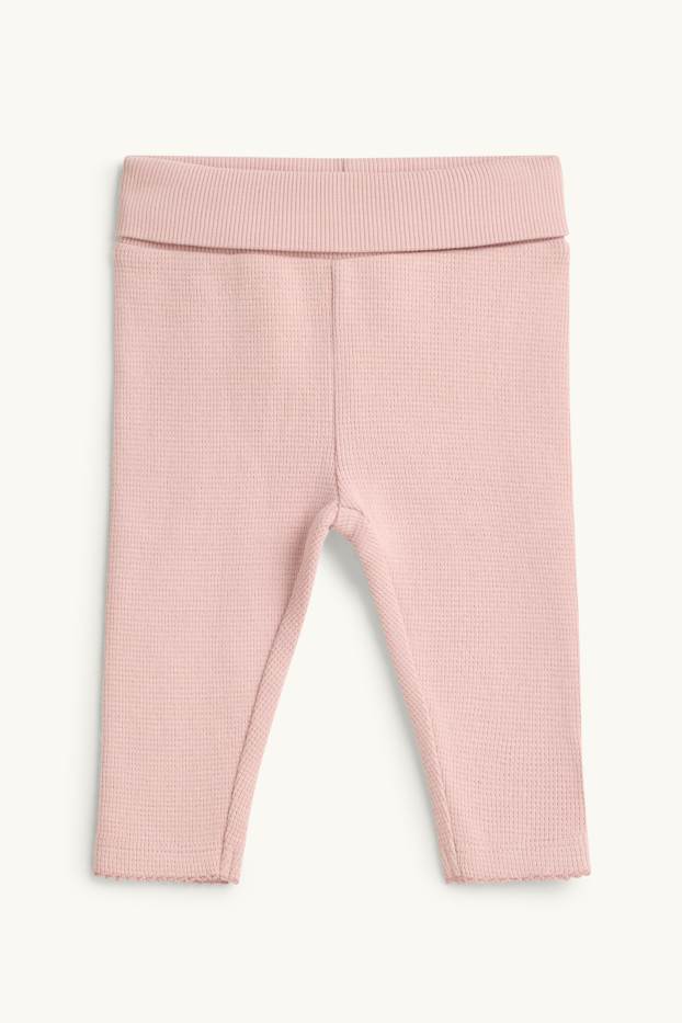 Bébés filles - Petites fleurs - tenue bébé - 3 pièces - blanc / rose