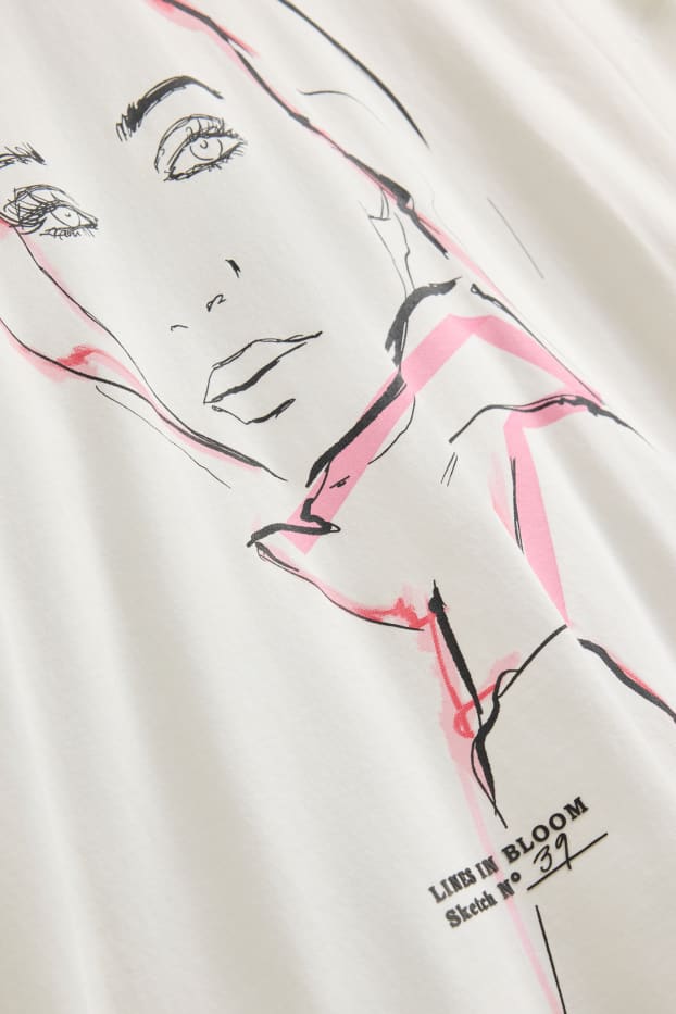 Women - T-shirt - regular fit - white