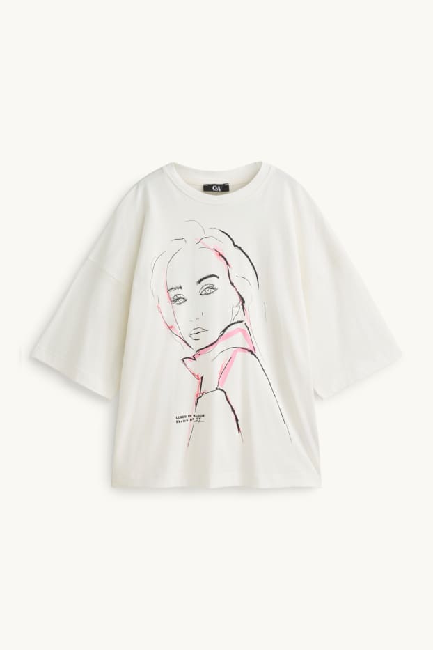 Women - T-shirt - regular fit - white