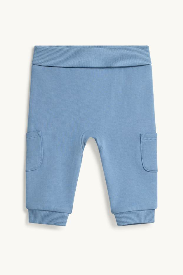 Baby Buben - Teddybär - Erstlingsoutfit- 3 teilig - blau / weiß