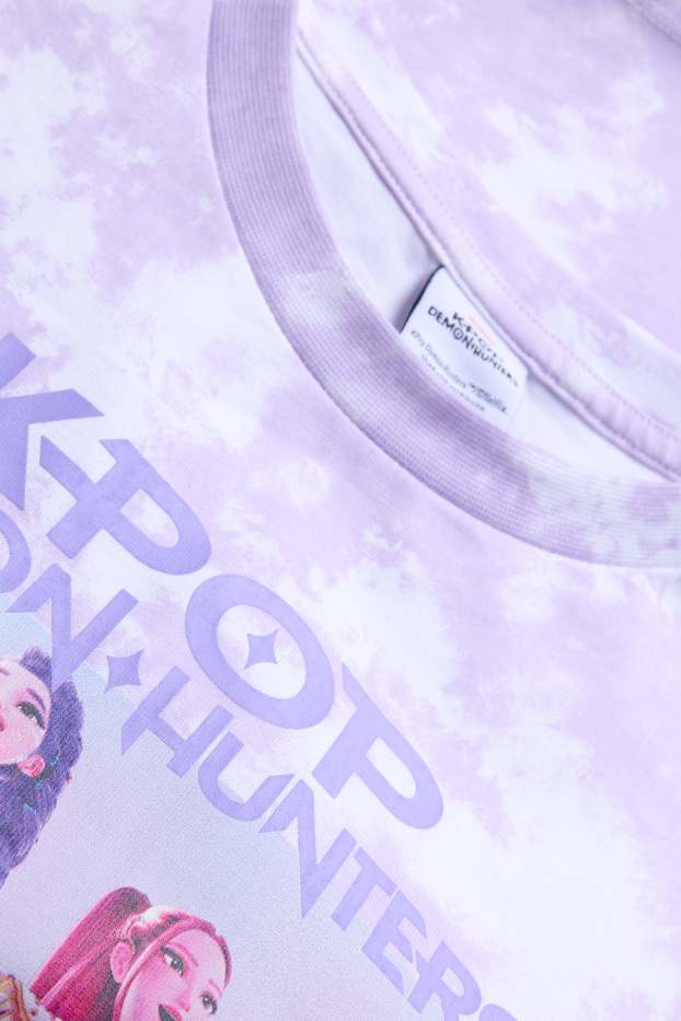 Nena - KPop Demon Hunters - samarreta de màniga curta - amb motiu - lila/blanc