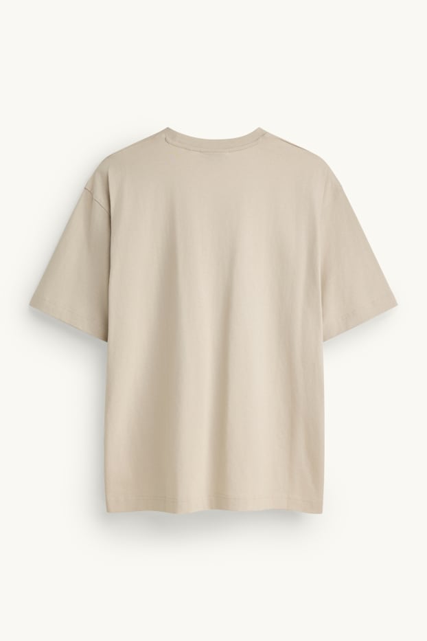 Hommes - T-shirt - relaxed fit - beige