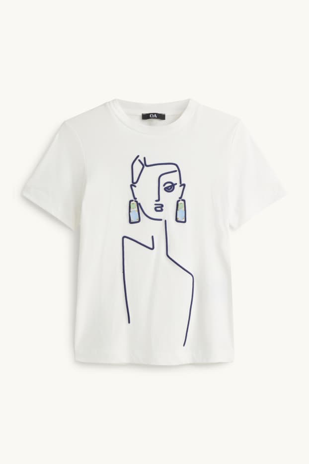 Dames - T-shirt - regular fit - wit