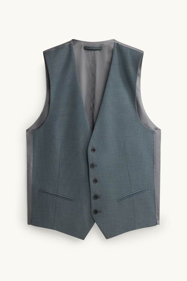 Men - Mix &match suit waistcoat - regular fit - blue / gray
