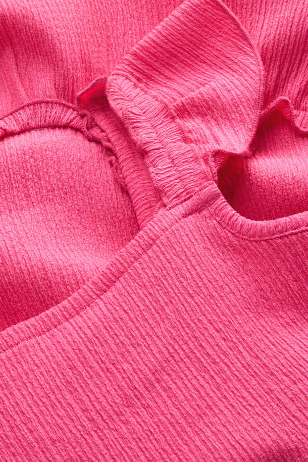 Kinder Mädchen - Kleid - strukturiert - pink