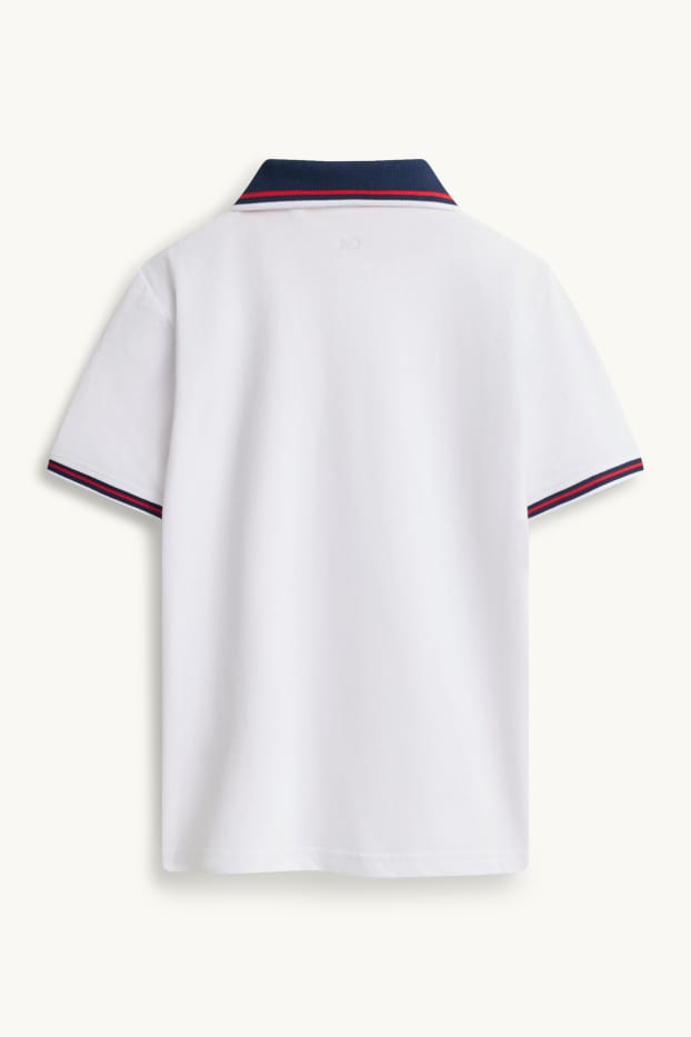 Kinder Buben - Poloshirt - weiß