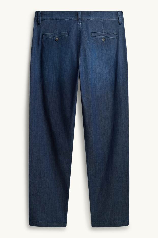 Hommes - Jean chino - tapered fit - jean bleu foncé