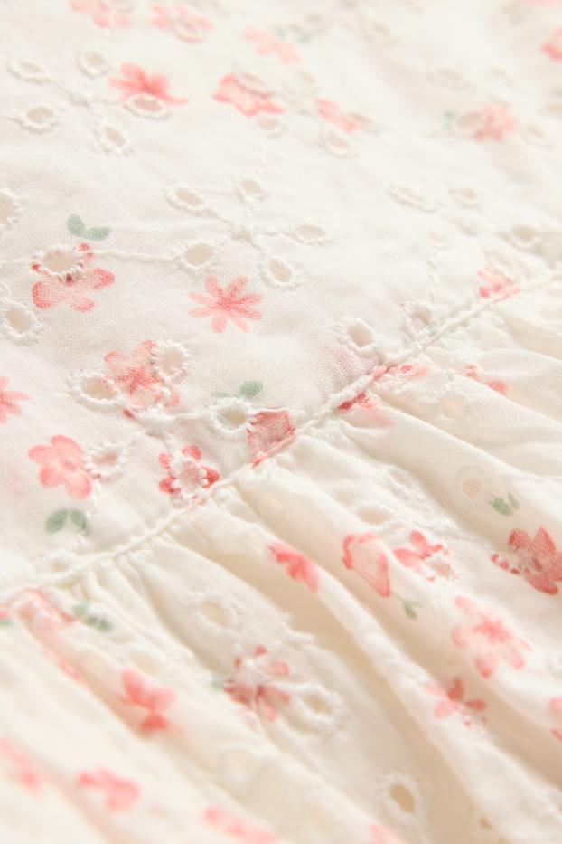 Baby Girls - Baby dress - white / rose