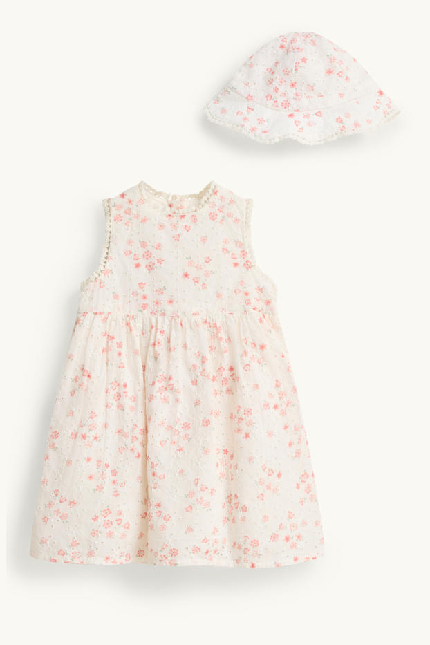 Baby Girls - Baby dress - white / rose