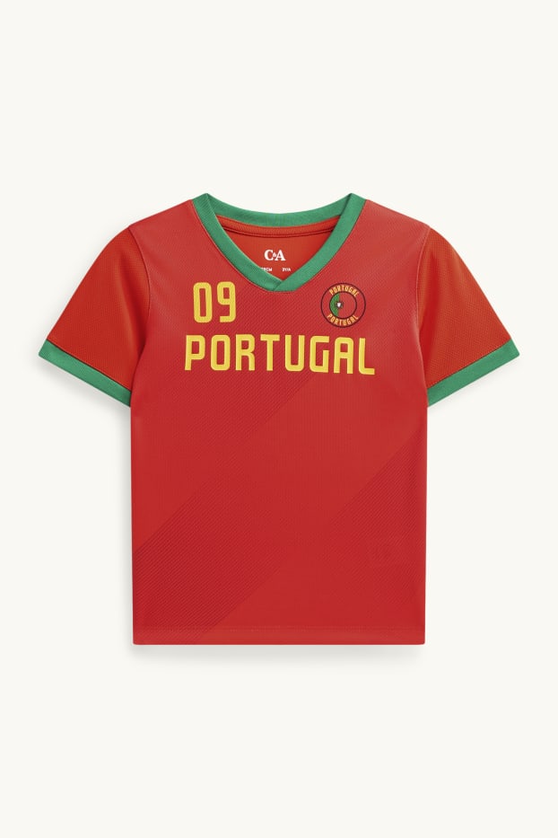 Kinder Jungen - Portugal - Kurzarmshirt - rot