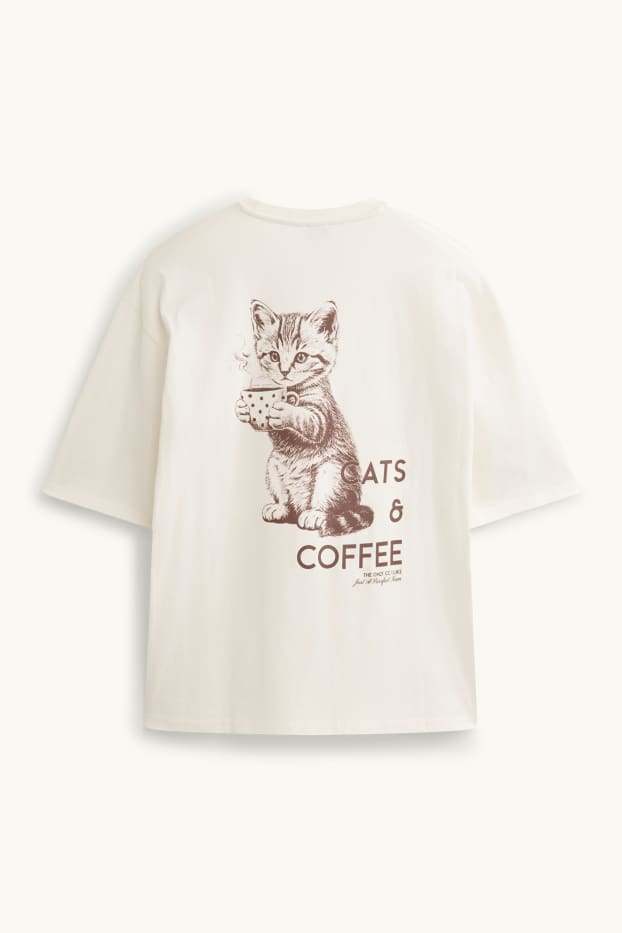 Femmes - T-shirt - oversize - blanc