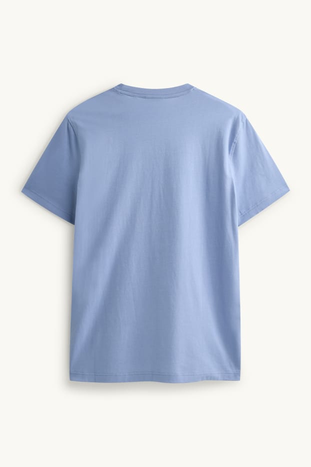 Heren - T-shirt - regular fit - lichtblauw
