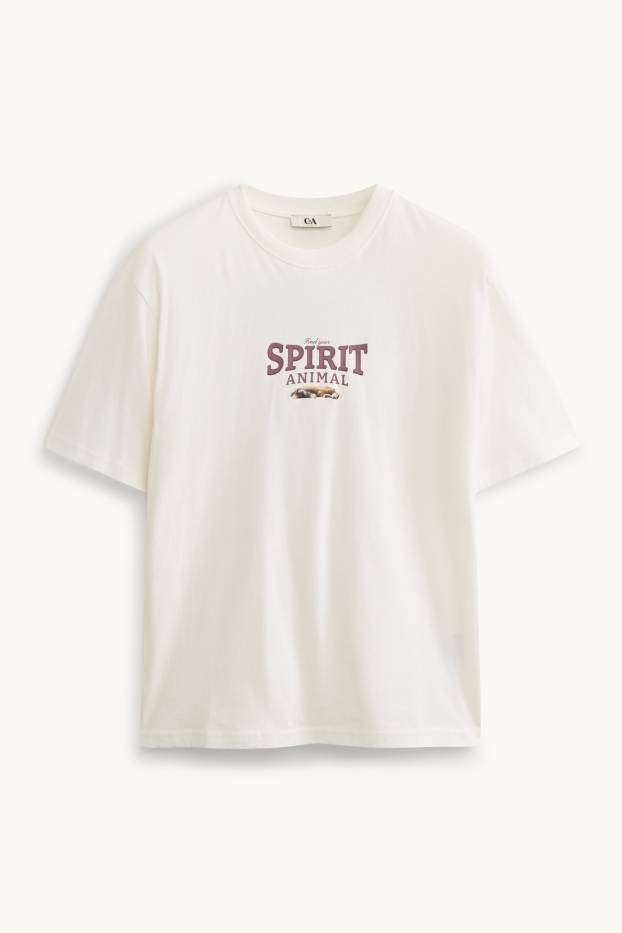 Women - T-shirt - oversized - white