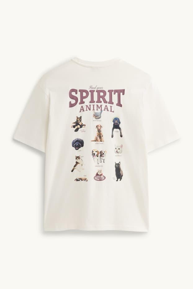 Women - T-shirt - oversized - white