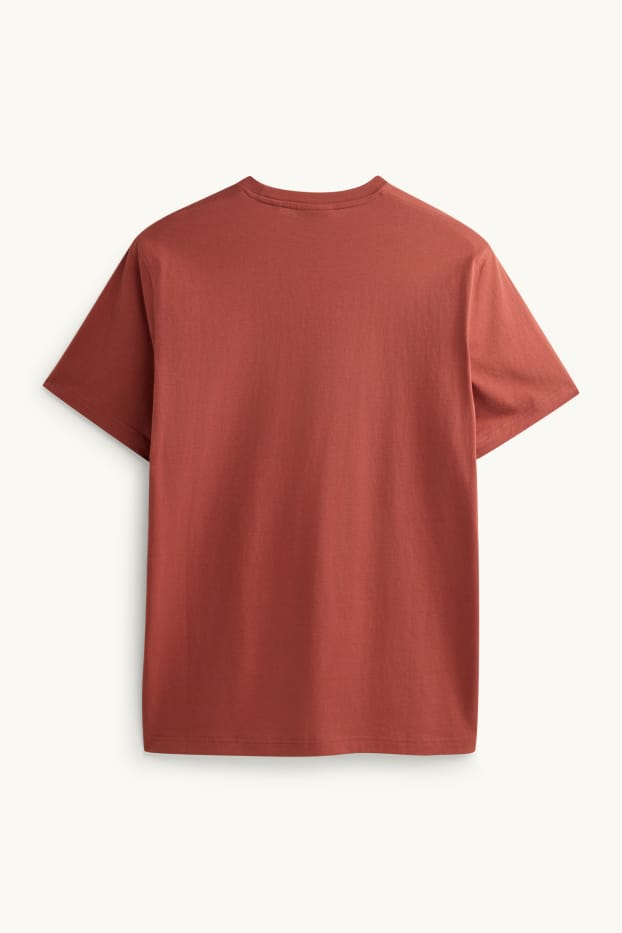 Men - T-shirt - regular fit - brown