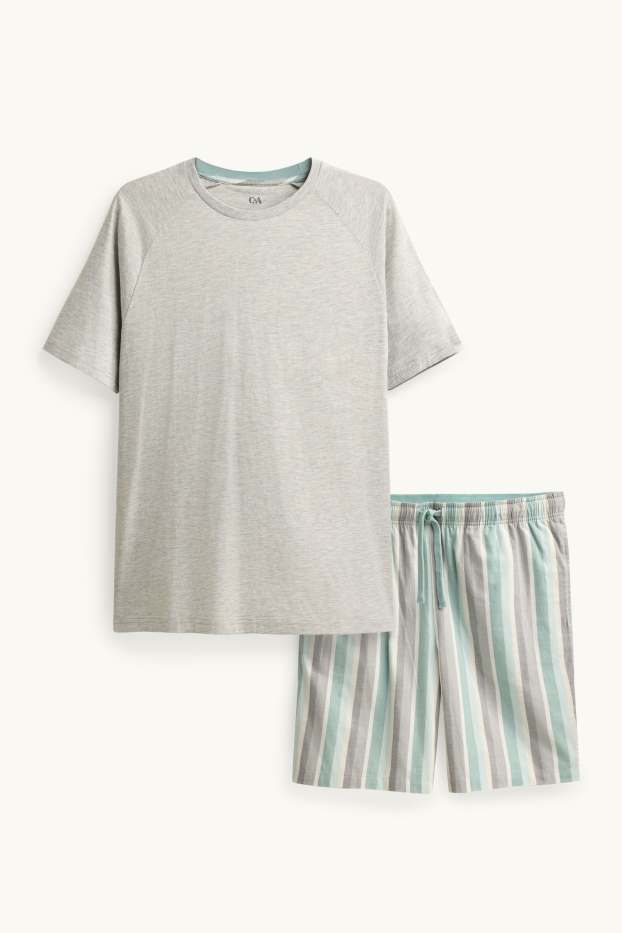 Hommes - Pyjashort - gris clair