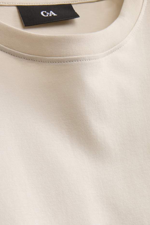Men - T-shirt - regular fit - creme