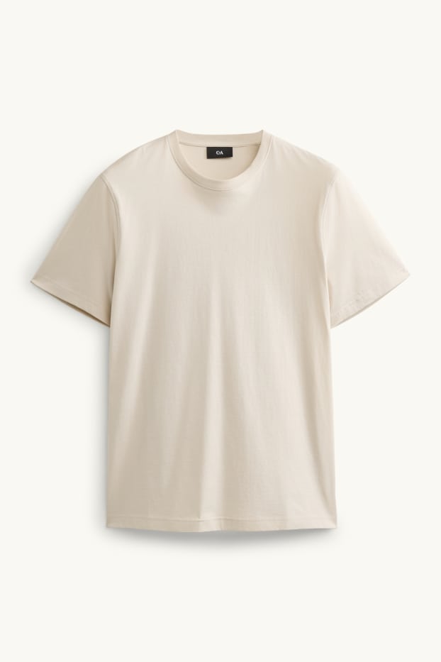 Men - T-shirt - regular fit - creme