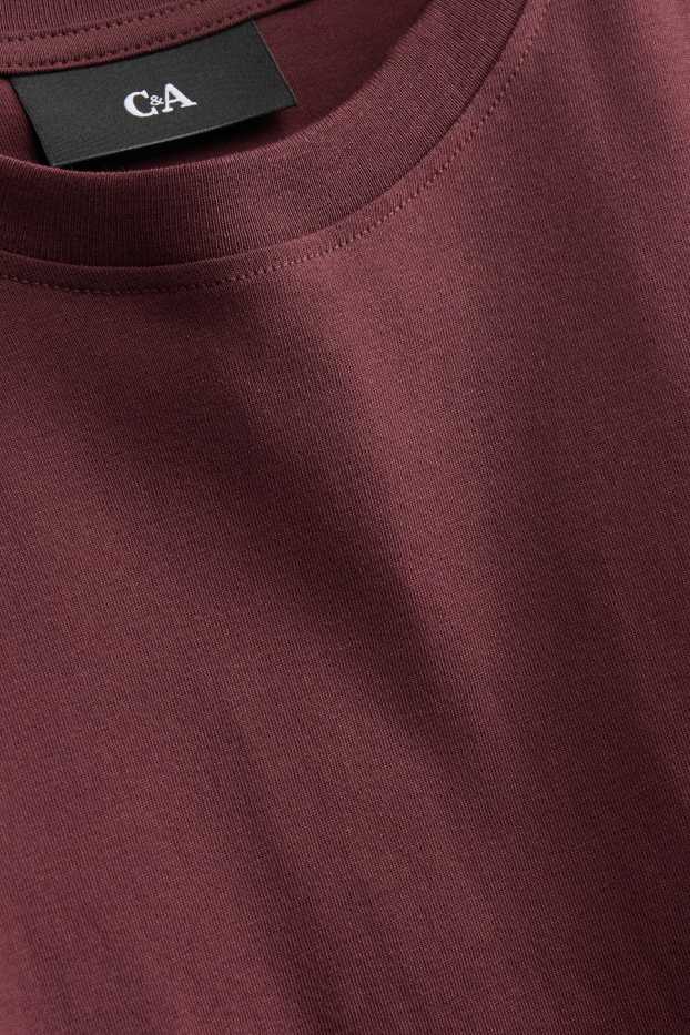 Pánské - Tričko - regular fit - bordeaux
