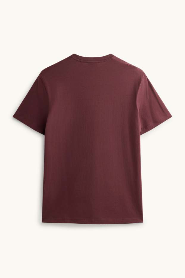 Pánské - Tričko - regular fit - bordeaux