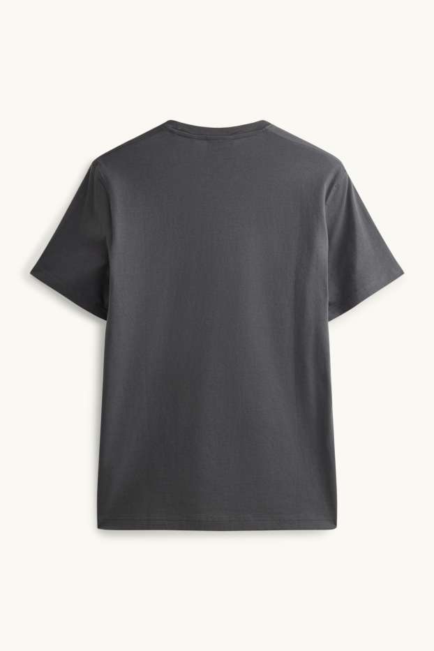 Pánské - Tričko - regular fit - tmavošedá