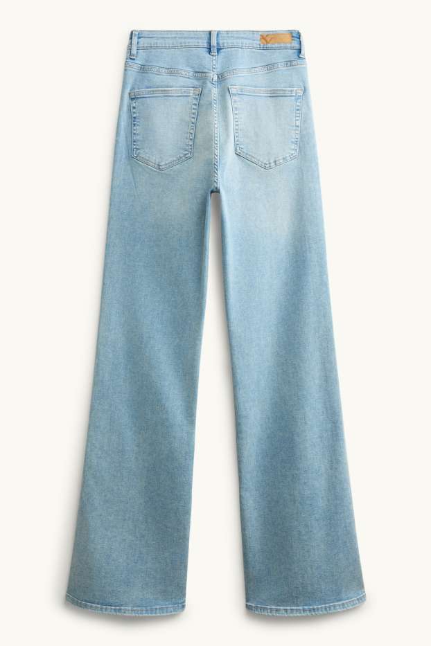 Femei - Flared jeans - talie înaltă - LYCRA® - denim-albastru deschis