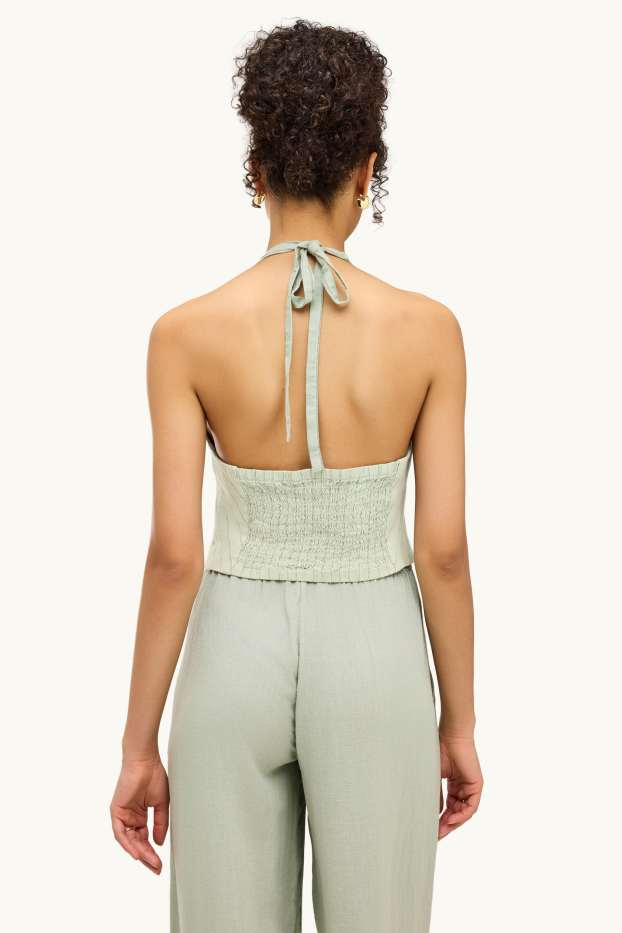 Mujer - Chaleco - entallado - verde menta