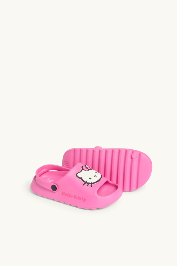 Děti - dívky - Hello Kitty - pantofle - růžová