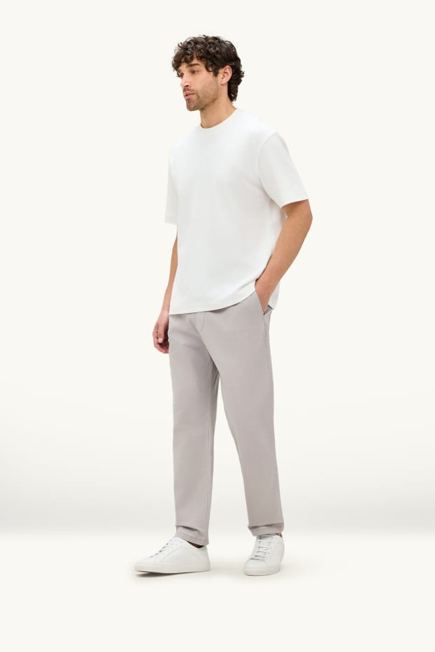 Hommes - Chino - slim fit - gris clair
