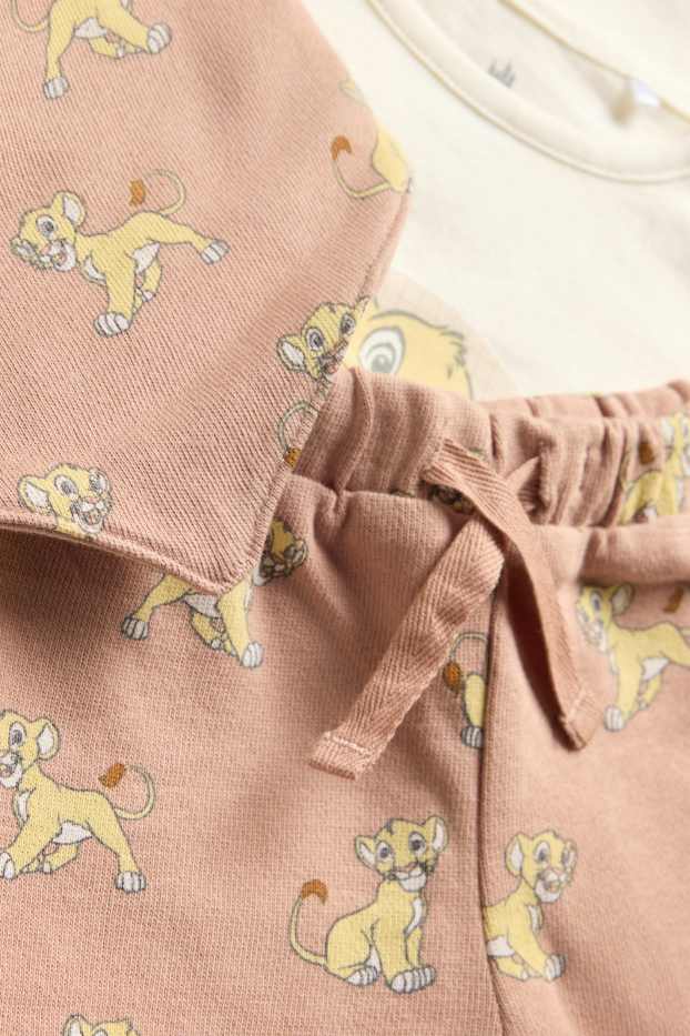 Miminka - chlapci - Lví král - outfit pro miminka - 3dílný - bílá/růžová