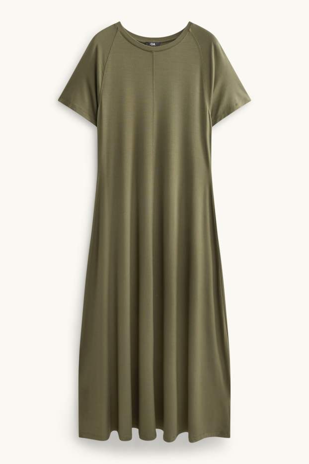 Femmes - Robe évasée - kaki