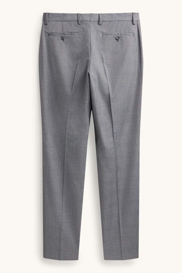 Herren - Baukasten-Hose - Regular Fit - Stretch - kariert - grau