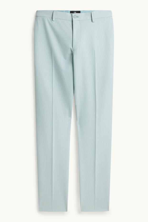 Men - Mix & match suit trousers - regular fit - striped - light green