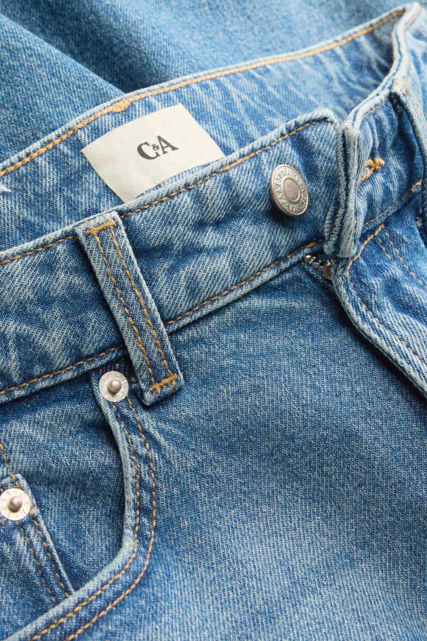 Dames - Barrel jeans - high waist - jeansblauw