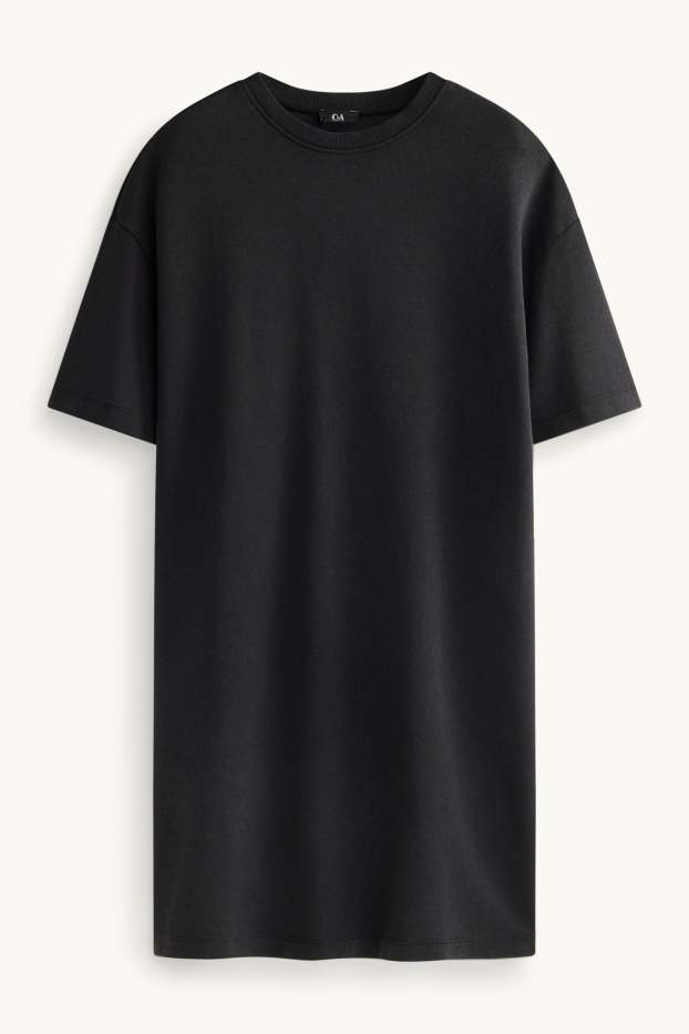 Femei - Rochie-tricou - negru