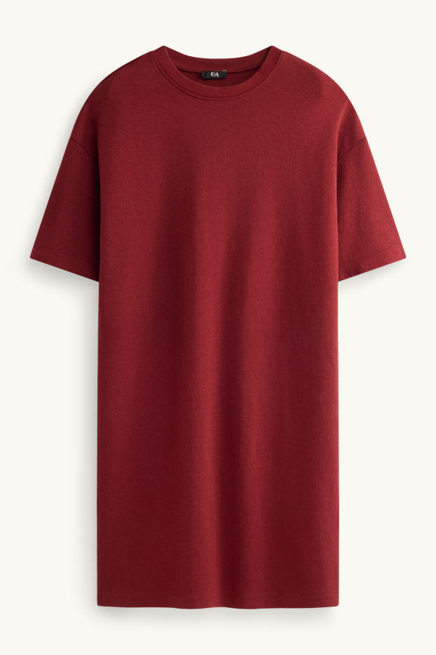 Damen - T-Shirt-Kleid - rot