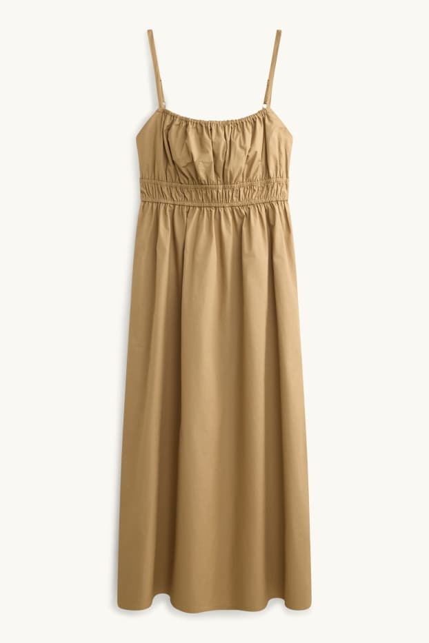 Femei - Rochie tip Empire - maro deschis